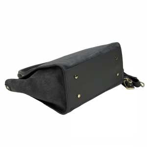 Шоппер замшевый темно-серый Firenze Italy F-IT-7685DG