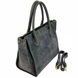 Шоппер замшевый темно-серый Firenze Italy F-IT-7685DG