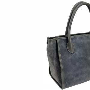 Шоппер замшевый темно-серый Firenze Italy F-IT-7685DG