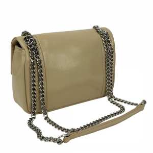 Кросбоді жіноче шкіряне бежеве UnaBorsetta NW11-6911B