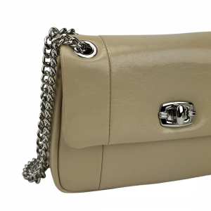 Кросбоді жіноче шкіряне бежеве UnaBorsetta NW11-6911B