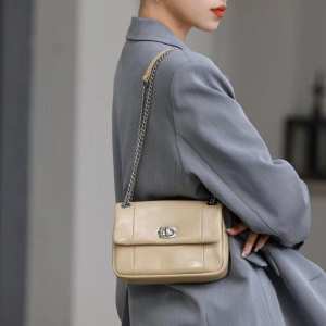 Кросбоді жіноче шкіряне бежеве UnaBorsetta NW11-6911B