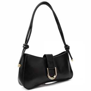 Кросбоді з еко-шкіри чорне Lilly P2-6718A