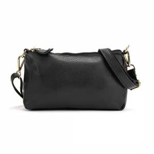 Женская черная сумка через плечо из натуральной кожи Riche NM20-W1179A