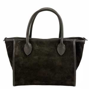 Шоппер замшевый темно-коричневый Firenze Italy F-IT-7685DB