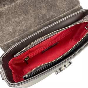 Кожаная сумочка кроссбоди шоколадного цвета Firenze Italy F-IT-1018DB-S