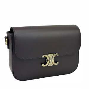 Кожаная сумочка кроссбоди шоколадного цвета Firenze Italy F-IT-1018DB-S