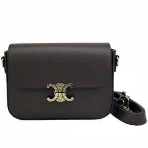 Кожаная сумочка кроссбоди шоколадного цвета Firenze Italy F-IT-1018DB-S