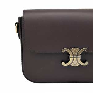 Кожаная сумочка кроссбоди шоколадного цвета Firenze Italy F-IT-1018DB-S