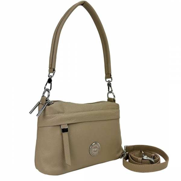 Кроссбоди кожаное бежевое Polina Eiterou AN01-C0227C