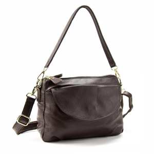 Женская кожаная сумка коричневая Riche NM20-W1195C