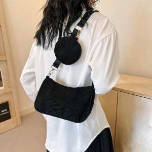 Вельветова сумка через плече з гаманцем Lilly P4-9620A Вельветова сумка через плече з гаманцем Lilly P4-9620A