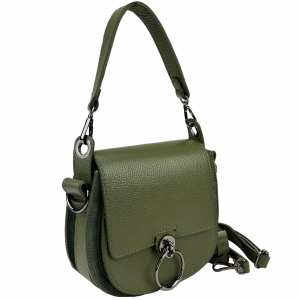 Кросбоді маленьке шкіряне комбінація шкіри та замші Firenze Italy F-IT-9887GR-D