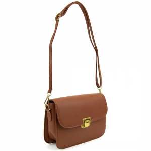 Каркасное кроссбоди с клапаном на замке эко-кожа Lilly P1-2806C