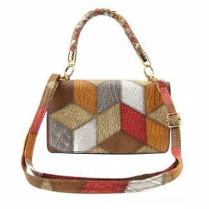 Кросбоді з еко-шкіри з геометричним малюнком Lilly P2-15119230R