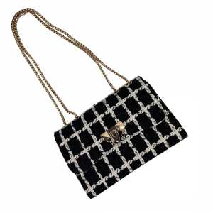 Твідова сумка на ланцюжку з клапаном Lilly P2-1401-1AW Твідова сумка на ланцюжку з клапаном Lilly P2-1401-1AW