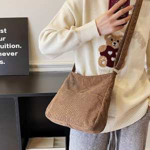 Жіноча вельветова сумка на плече Lillly P2-1401B