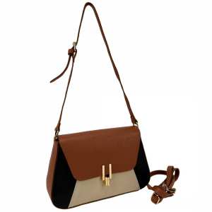 Стильне жіноче шкіряне кроссбоді комбінованого кольору Firenze Italy F-IT-6644ABC