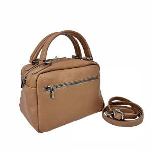 Мягкая кожаная сумка на два отдела с ручкой Firenze Italy F-IT-1045DB