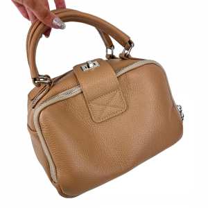 Мягкая кожаная сумка на два отдела с ручкой Firenze Italy F-IT-1045DB