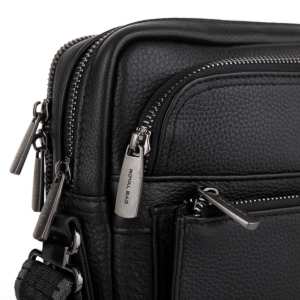 Сумка через плече шкіряна чорна Royal Bag RB-008A