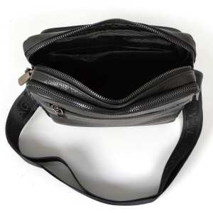 Сумка через плече шкіряна чорна Royal Bag RB-008A