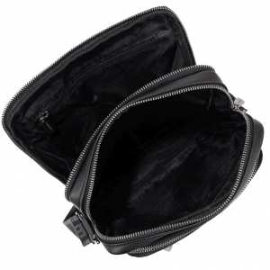 Сумка через плече шкіряна чорна Royal Bag RB-008A