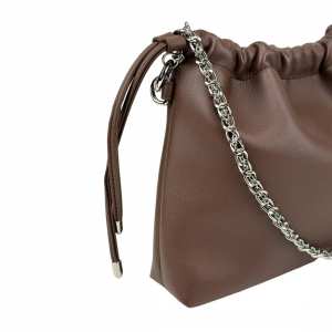 Кроссбоди кожаное на затяжке UnaBorsetta NW11-6851DB