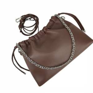 Кроссбоди кожаное на затяжке UnaBorsetta NW11-6851DB