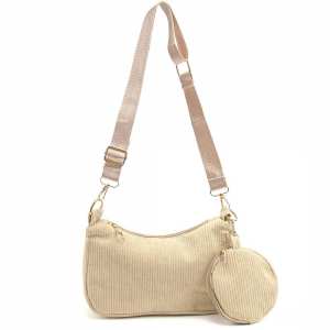 Вельветова сумка через плече з гаманцем Lilly P4-9620B Вельветова сумка через плече з гаманцем Lilly P4-9620B