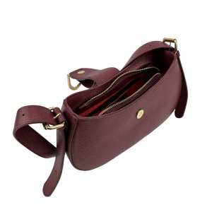 Кроссбоди кожаное полукруглое Firenze Italy F-IT-98100BO