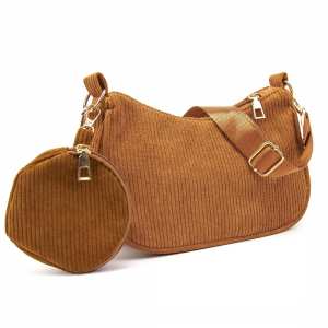 Вельветова сумка через плече з гаманцем Lilly P4-9620C Вельветова сумка через плече з гаманцем Lilly P4-9620C