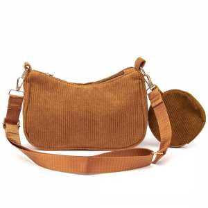 Вельветова сумка через плече з гаманцем Lilly P4-9620C Вельветова сумка через плече з гаманцем Lilly P4-9620C