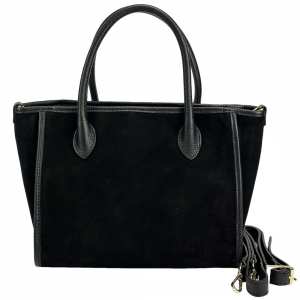 Шоппер замшевый черный Firenze Italy F-IT-7685A