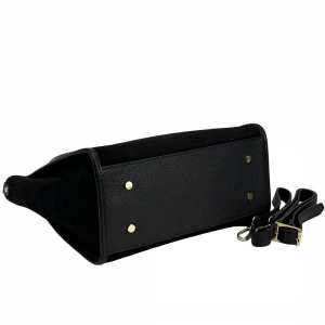 Шоппер замшевый черный Firenze Italy F-IT-7685A