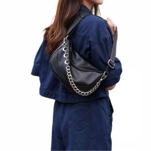 Кросбоди кожаное с металлической цепочкой UnaBorsetta NB2-2811A