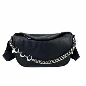 Кросбоди кожаное с металлической цепочкой UnaBorsetta NB2-2811A