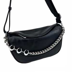 Кросбоди кожаное с металлической цепочкой UnaBorsetta NB2-2811A