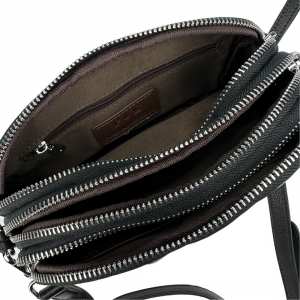 Кроссбоди черное кожаное Polina Eiterou AN01-C0791HA