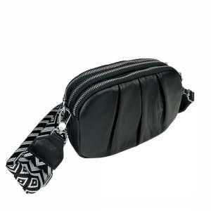 Кроссбоди черное кожаное Polina Eiterou AN01-C0791HA