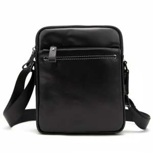 Месенджер кожаный чорний Tiding Bag 8713A