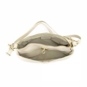 Компактное кожаное кроссбоди молочного цвета Firenze Italy F-IT-9568WB