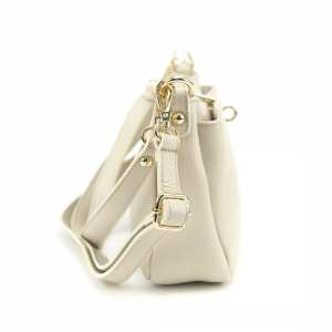 Компактное кожаное кроссбоди молочного цвета Firenze Italy F-IT-9568WB