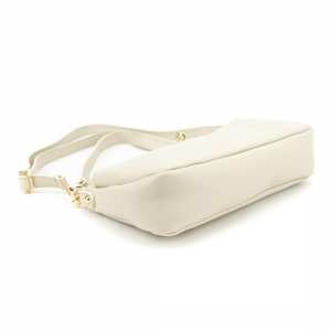 Компактное кожаное кроссбоди молочного цвета Firenze Italy F-IT-9568WB