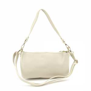 Компактное кожаное кроссбоди молочного цвета Firenze Italy F-IT-9568WB