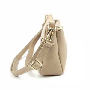 Компактное кожаное кроссбоди цвет тауп Firenze Italy F-IT-9568T