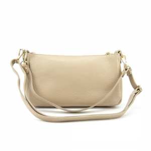 Компактное кожаное кроссбоди цвет тауп Firenze Italy F-IT-9568T