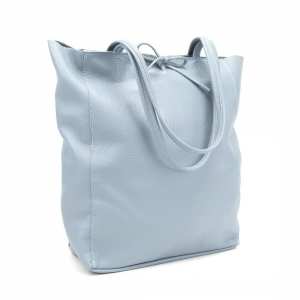 Женская кожаная сумка шоппер голубая Firenze Italy F-IT-7622BLM