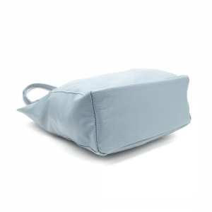 Женская кожаная сумка шоппер голубая Firenze Italy F-IT-7622BLM