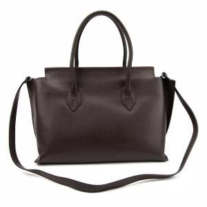 Шкіряна сумка середніх розмірів колір шоколад Firenze Italy F-IT-76222DB